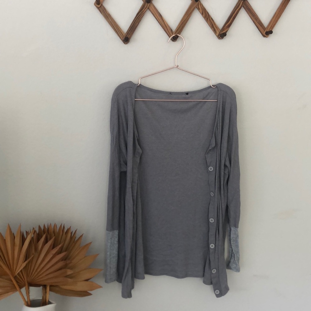 Gray cardigan